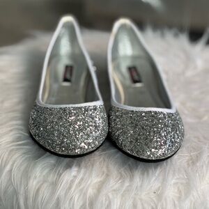 Cherish Sparkling Silver Flats